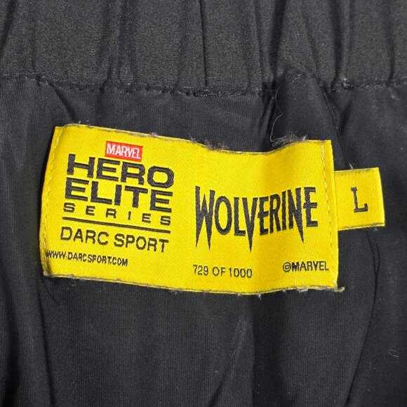 Darc Sport Marvel Hero Elite Series Wolverine Activewear Mens Large Black Short - Picture 3 of 7